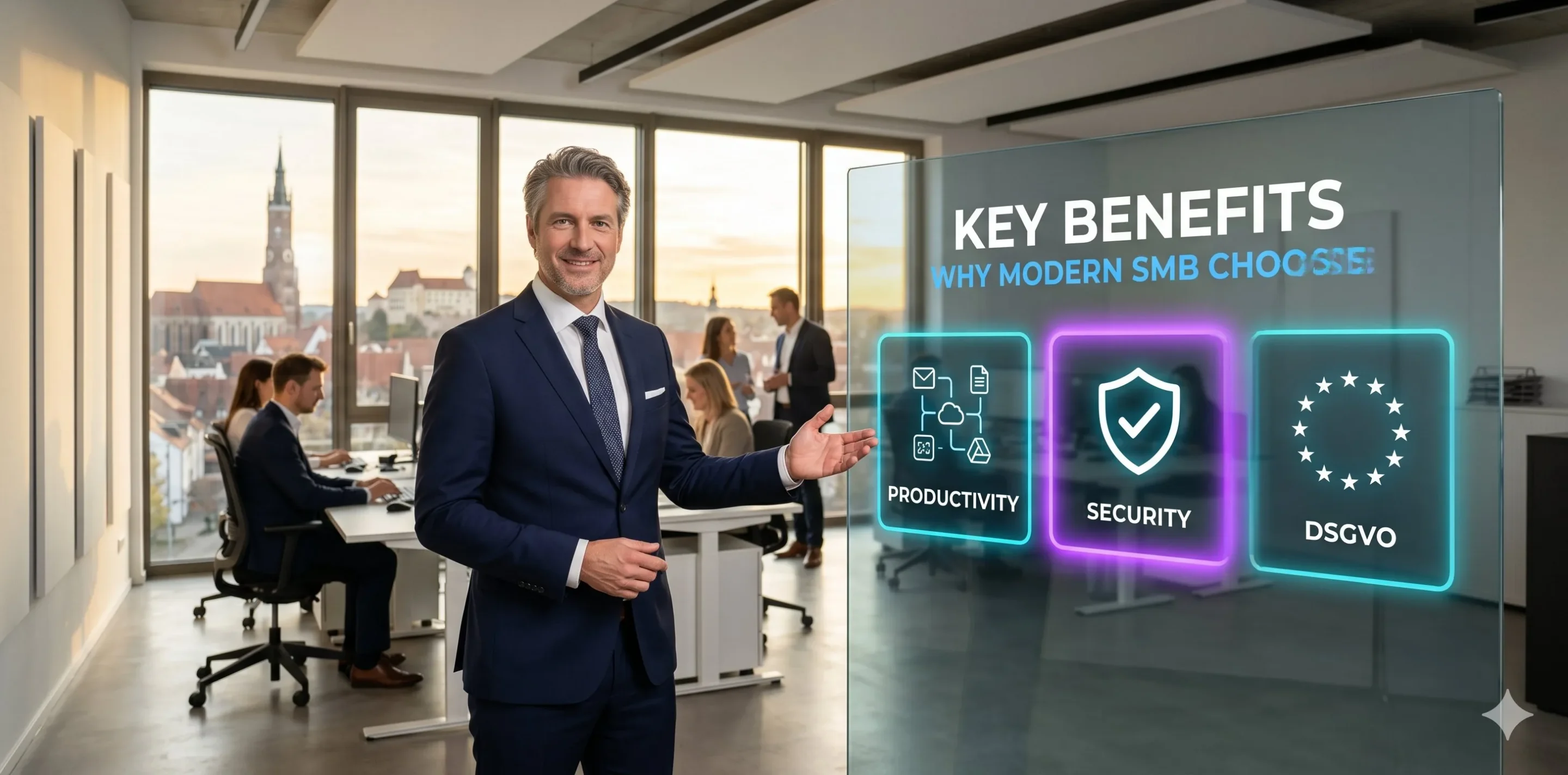 Microsoft 365 Vorteile für KMU — Office Apps Enterprise Security und EU Data Boundary für DSGVO-Compliance