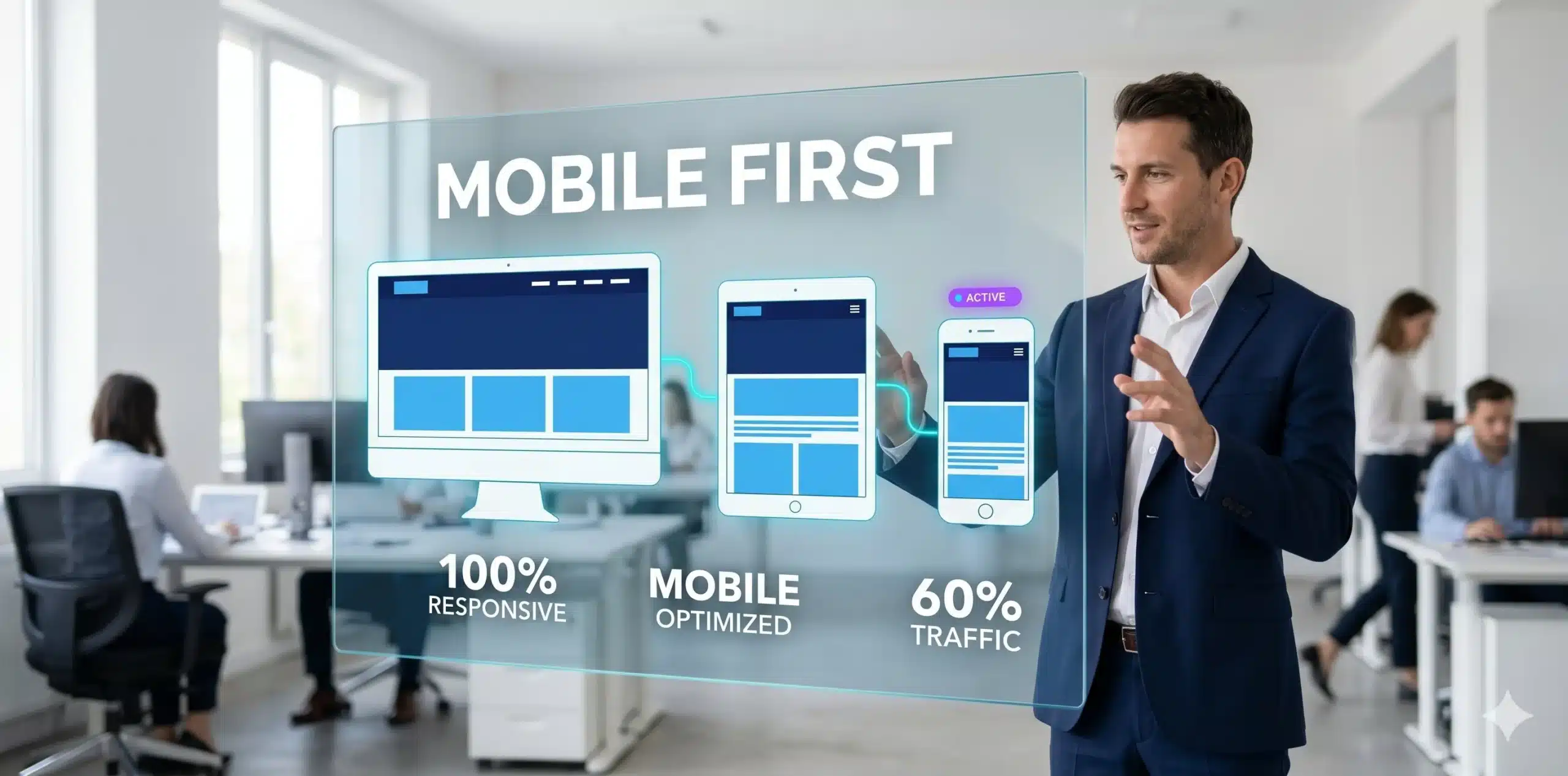 Mobile-First Responsive Design Newmountains.IT Mobile-First Responsive Webdesign von Newmountains.IT — eine Website perfekt synchronisiert für Desktop Tablet und Smartphone