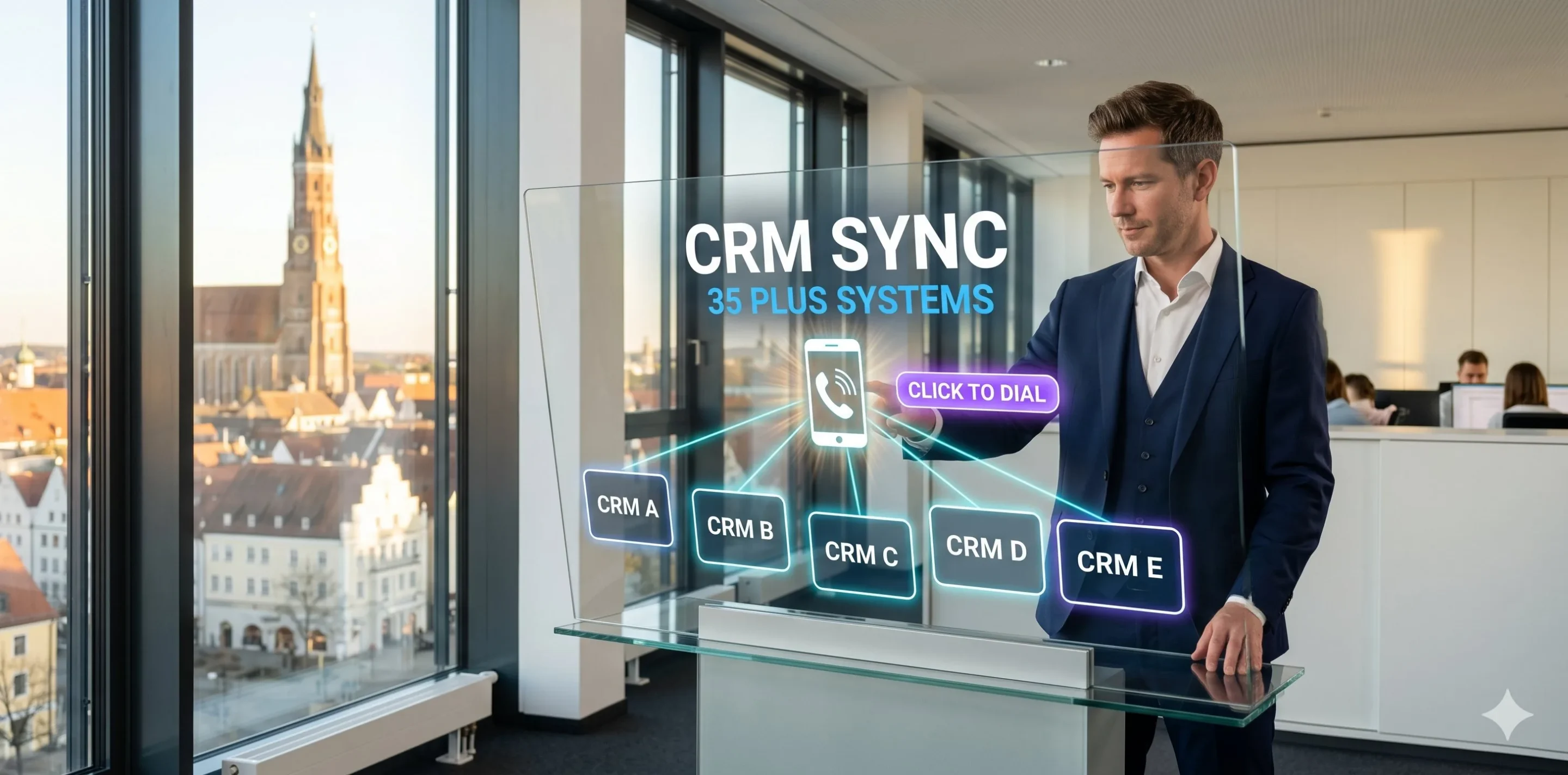 Placetel CRM-Integration mit Microsoft Teams Salesforce HubSpot Zoho Pipedrive und 30 weiteren Systemen