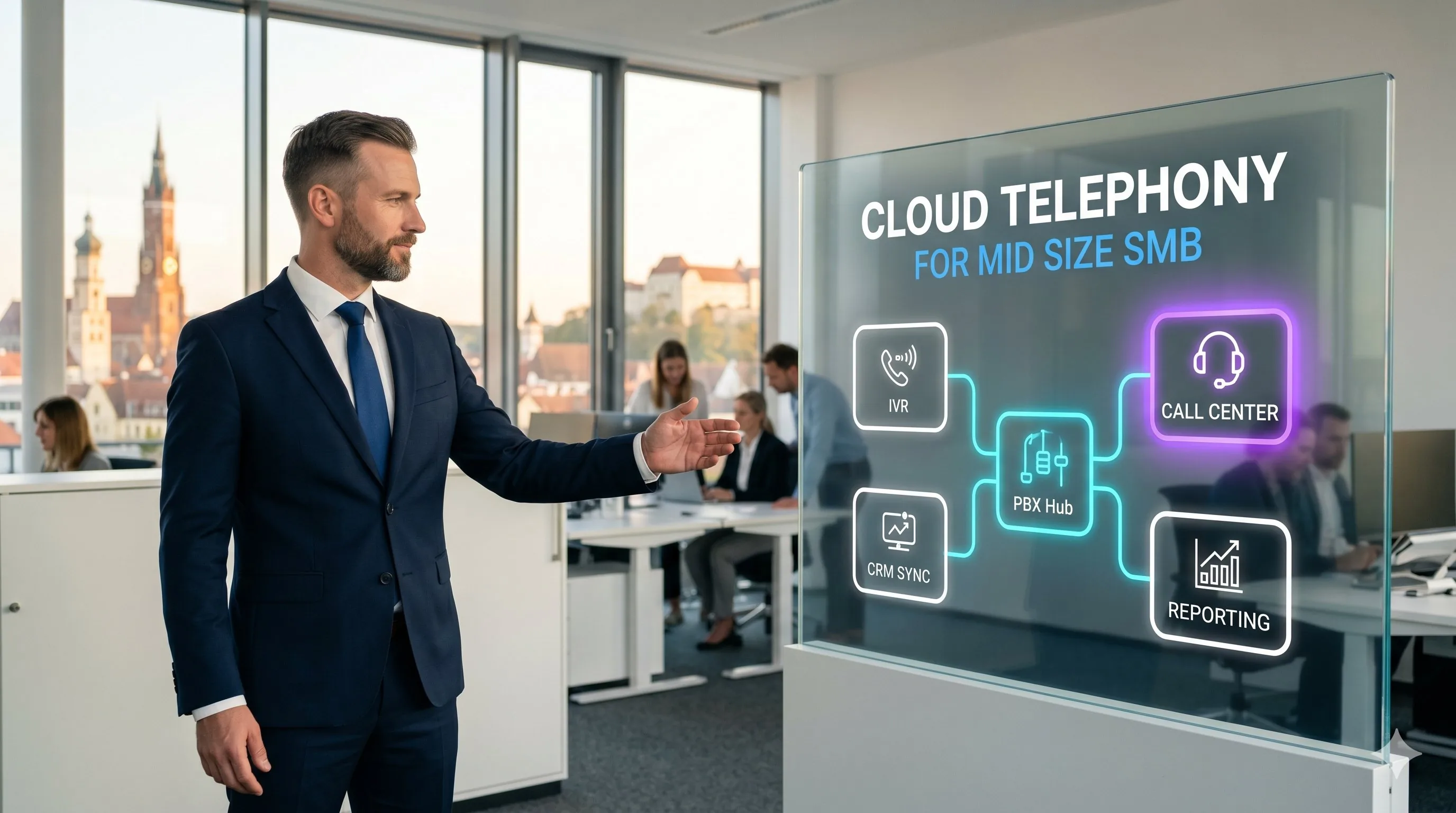 Placetel für Unternehmen — Cloud-PBX mit IVR Call-Center und CRM-Integration für mittlere KMU