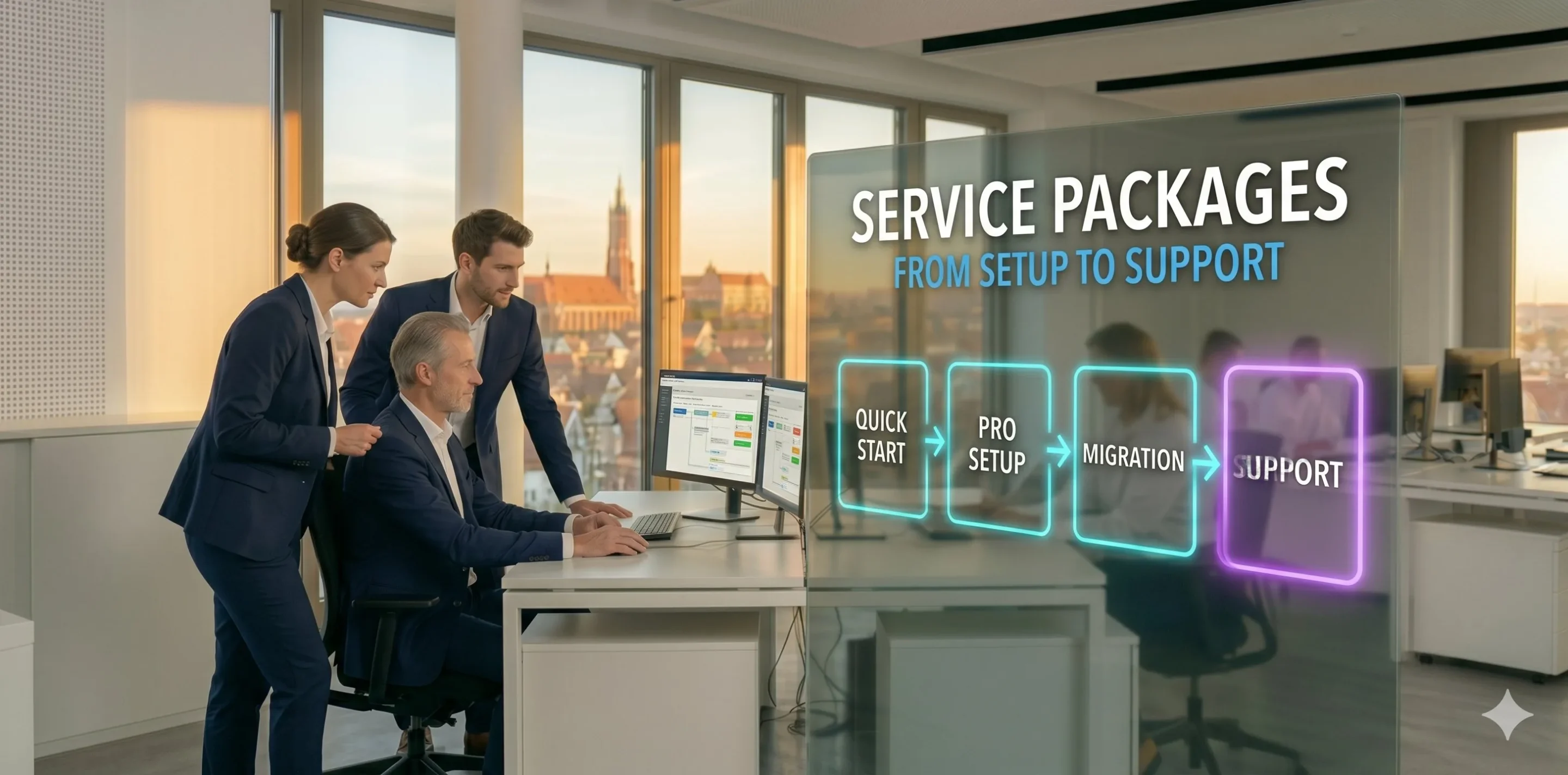 Sipgate Service-Pakete von Newmountains.IT — Quick-Start Pro-Setup TK-Migration und laufender Service mit deutscher Hotline