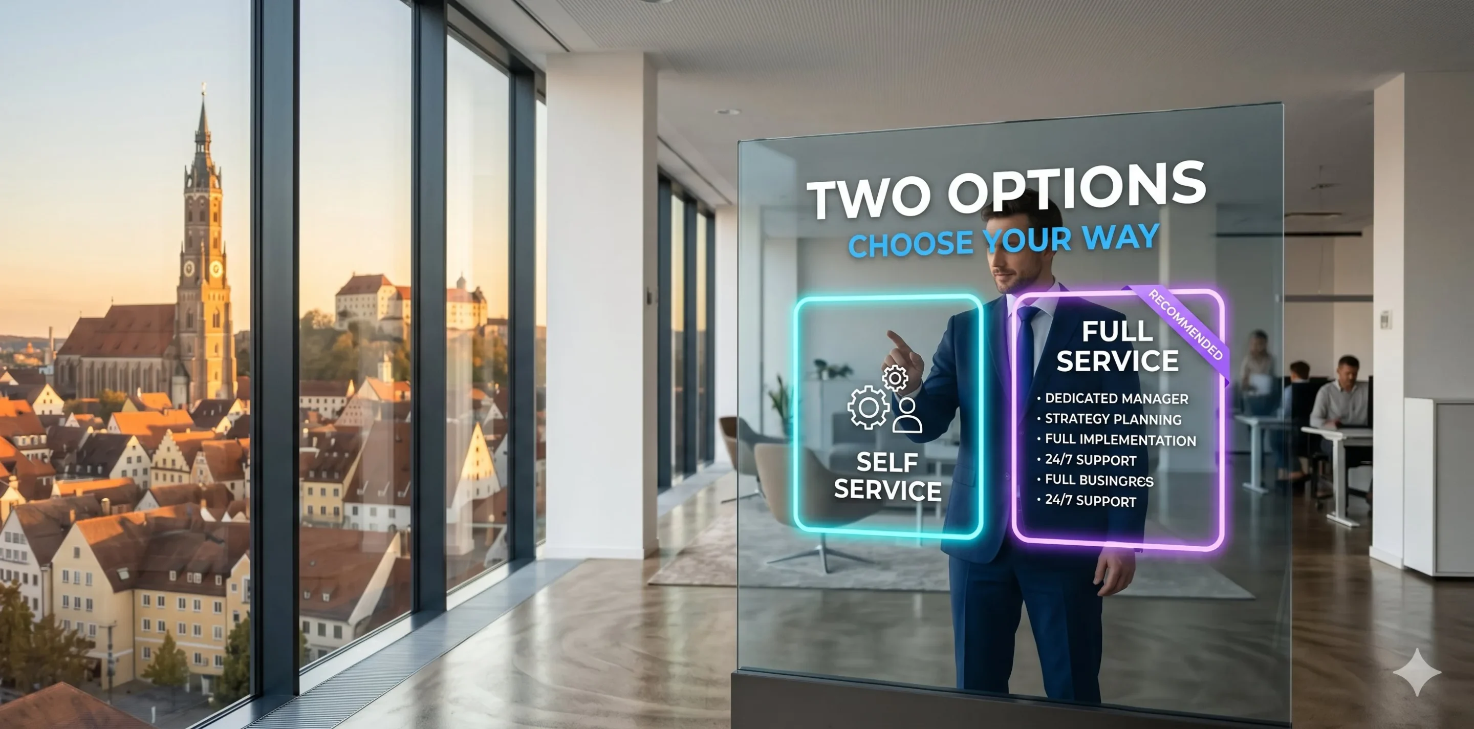 Vario Cloud zwei Optionen — direkt bei Vario testen oder Komplett-Implementation mit Newmountains.IT