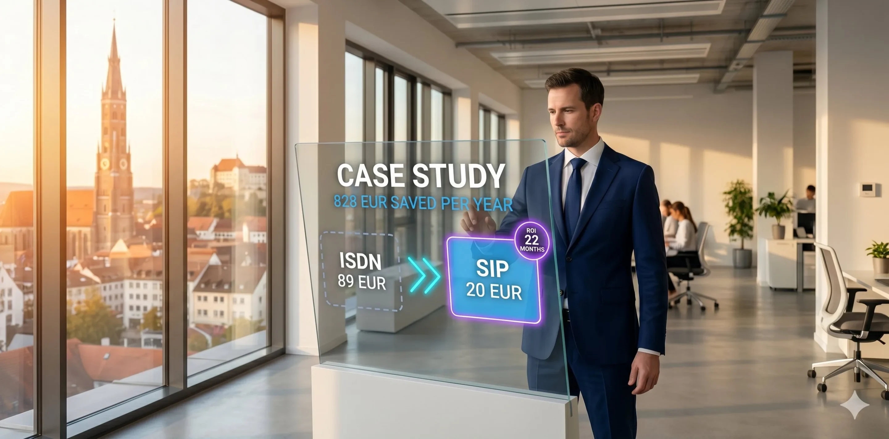 easybell Case Study Handwerksbetrieb mit 8 Mitarbeitern spart 828 Euro pro Jahr durch ISDN auf SIP-Migration