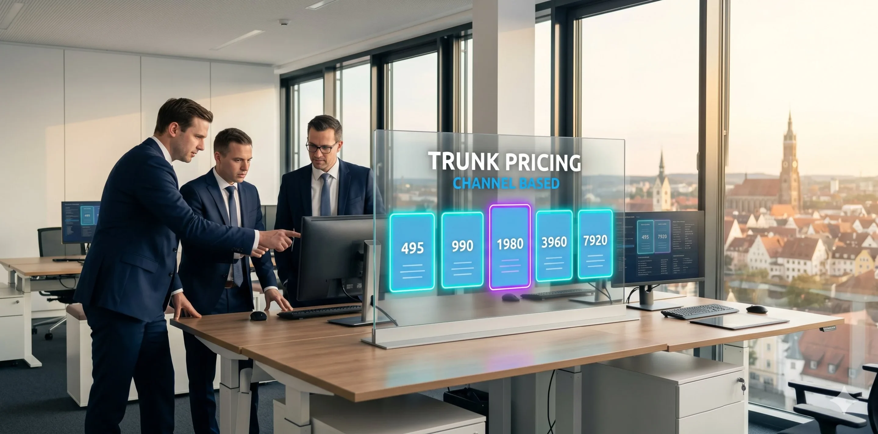 easybell SIP-Trunk-Tarife Business 2 10 50 mit 2 bis 1000 Sprachkanälen für unterschiedliche KMU-Größen