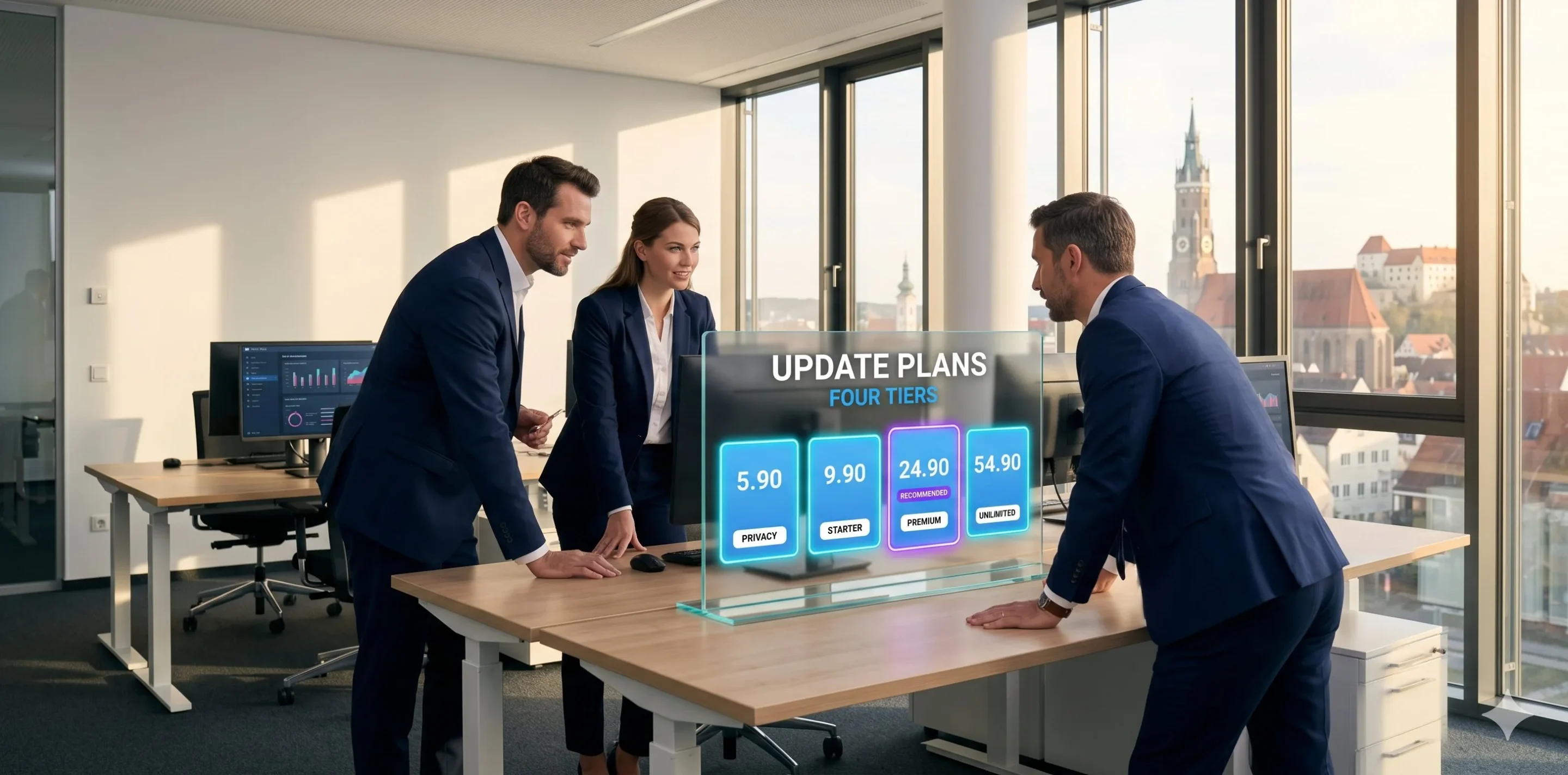 IT-Recht Tarife Update-Service IT-Recht Kanzlei Schutzpakete Datenschutz Starter Premium und Unlimited gestaffelt nach Anzahl der Verkaufspräsenzen