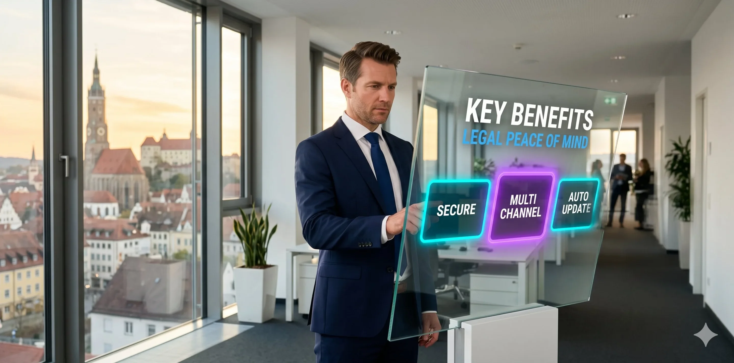 IT-Recht Vorteile IT-Recht-Kanzlei Vorteile mit rechtssicheren Texten Multi-Channel-Abdeckung und automatischen Updates